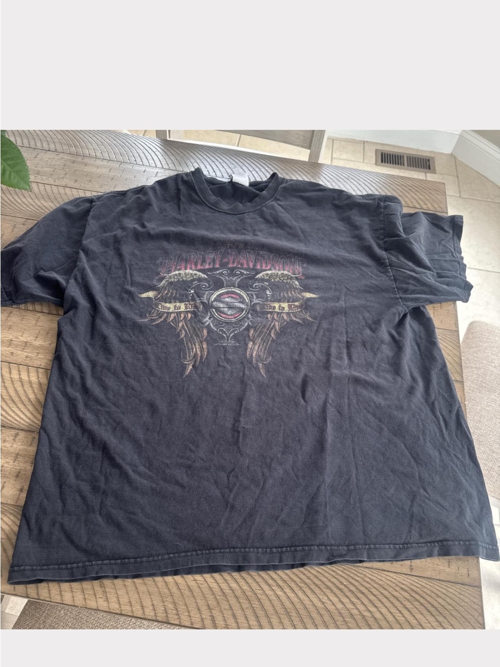 Harley-Davidson Black Short Sleeve Tee with Winged Emblem